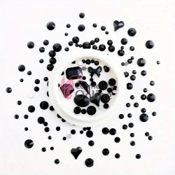 Strasuri din Cristale 100 bucati SC450 Negre de 2-8mm